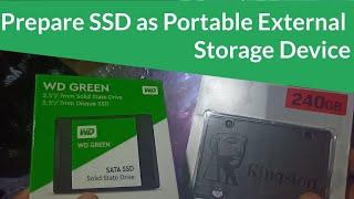 Prepare SSD as Portable External Storage Device