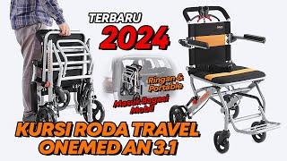 KURSI RODA TRAVEL TERBARU 2024! COCOK UNTUK BEPERGIAN DAN NAIK PESAWAT: ONEMED AN 3.1