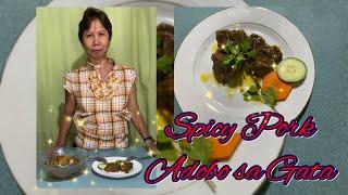 How to cook Spicy Pork Adobo sa Gata | Mama Lyn sweet &Jen vlogs #15