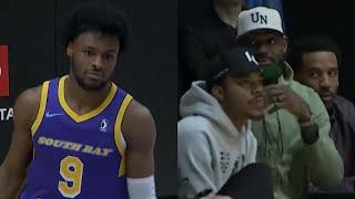 Bronny James career high 16 points in G League with LeBron watching - FULL Highlights