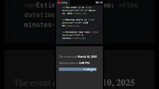 ⏳ How to Use the time Element in HTML | Improve SEO & Accessibility!  #coding #webdesign