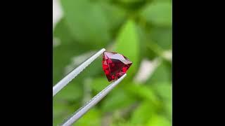 Trillion Shape Red Garnet 1.20 Carats Natural Loose Tanzanian Gemstone #garnet #gemstone #trending