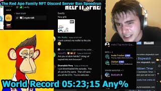 The Red Ape Family NFT Discord Server Ban Speedrun (World Record 05:23;15 Any%)