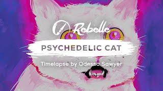 Psychedelic Cat Timelapse by Odessa Sawyer