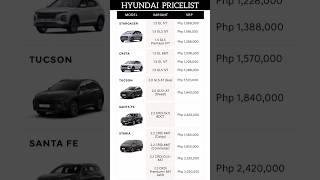 Hyundai Vehicle Lineup | Pricelist | Philippines