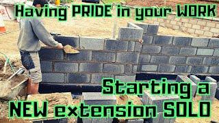 Bricklaying - New Extension - Old Cottage Renovation #bricklaying #renovation #vlog