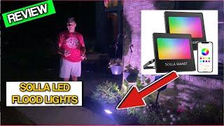 RGBCW LED Flood Light, SOLLA 30W Smart Flood Lights with App, Outdoor Color Changing Stage Lights wi