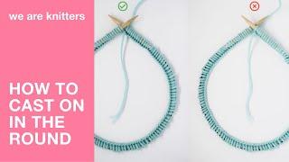 Knitting Stitches | How to cast on stitches with a circular needle | WAK