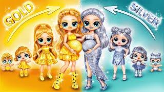 Gold vs Silver LOL Sisters Growing Up! LOL OMG DIYs