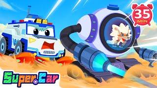 Rescue Mission in the Desert! | Police Car to the Rescue! | Car Cartoons & Kids Songs - Super Car