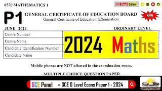 2024 GCE O Level Mathematics Paper 1 Solution | GCE Panel |