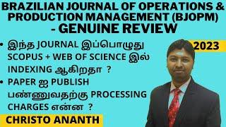 Christo Ananth - Brazilian Journal of Operations & Production Management -Scopus, WOS Review - Tamil