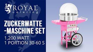 Zuckerwattemaschine Set Royal Catering RCZC-1200E | Produktpräsentation