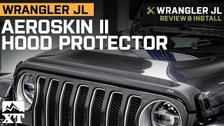 Jeep Wrangler JL Aeroskin II Hood Protector; Textured Black Review & Install