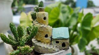 Tiny houses | Cement DIY | Tiny mini Lighthouse by Cement at home so easy