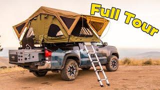 ULTIMATE Tacoma OFF GRID Camper Tour | Overland Build & Rooftop Tent Walk Around