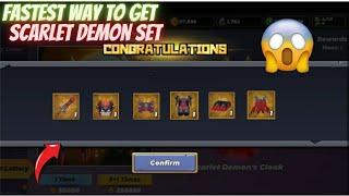 Fastest Way To Get Scarlet Demon Set in Skyblock Blockman Go