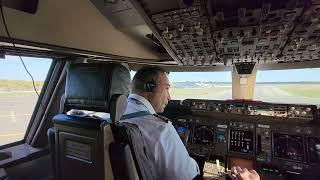 Beautiful BOEING 747 TAKEOFF from New Yort JFK Airport, runway 22R (Cockpit view)