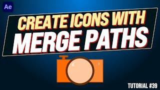 Use MERGE PATHS to Make Icons! | Adobe After Effects Tutorial