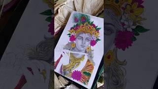 beautiful Krishna  #short #shortvideo #drawing #deepak #viralshort #trending #youtubeshorts