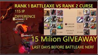 Rank 1 Battleaxe vs Rank 2 Curse -Last days of axes before nerf / Albion Online