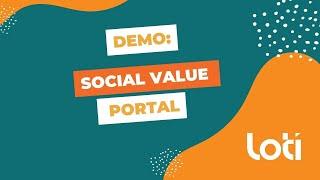 Demo: Social Value Portal