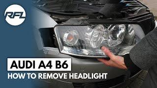 Audi A4 B6 how to remove headlight explained (to change bulbs)