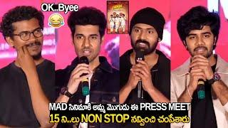 MAD Square Team Non Stop 15 Mints Hilarious FUN at PRESS MEET | Sangeeth Shobhan | Telugu Tonic