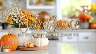 Fall Kitchen Decor: Discover Cozy Farmhouse Vibes & Tablescape Secrets