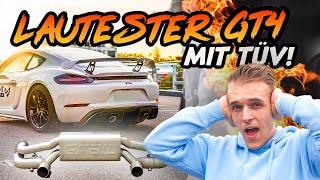 LAUTESTER PORSCHE GT4 mit TÜV! NEUE GRAIL ABGASANLAGE