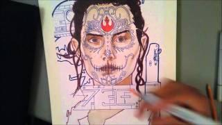 Rey as a Sugar Skull