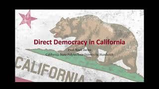 The Power of the People: Direct Democracy in California's Political Landscape