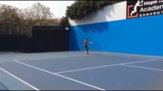 Jeson Patrombon - Practice for upcoming tournament at Hope Tennis Academy
