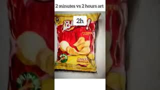 2 mInUtEs Vs 2 hOuRs ArT||Thakudu arts#shorts#art#yts#viral