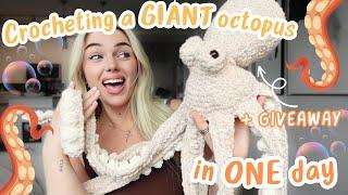 Crocheting a GIANT octopus in ONE day AND one for you too!?! *GIVEAWAY* 