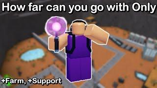 How far can you go with Plasma Trooper (+Farm, +Support) | Roblox Tower Battles