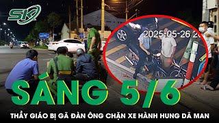 Sáng 5/6: Gã đàn ông hung hãn chặn xe, phang gạch rồi đấm đá túi bụi vào mặt thầy giáo trên đường