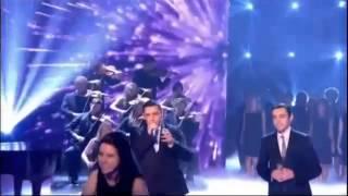 Simon Cowell Get hit by eggs on  Richard and Adam Britain's Got Talent 2013 final