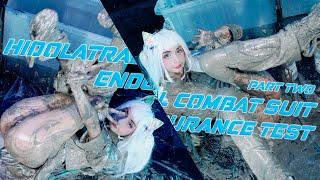 Cyberpunk Messy Muddy Wetlook Girl Completes HIDOLATRAL Combat Suit's Endurance Test in Mud | WAM