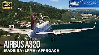 4K | Aerofly FS 4 | AIRBUS A320 | CHALLENGING MADEIRA APPROACH! ️