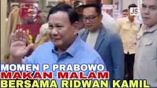 Momen P Prabowo Makan Malam Bersama Ridwan Kamil