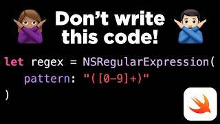 Don't write this code! (use a Swift Regex instead )