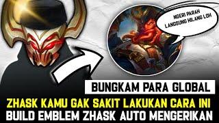TRUE DAMAGE 1000% PENGHANCUR GLOBAL BANE - BUILD EMBLEM ZHASK MLBB 2025 GLOBAL GAMEPLAY