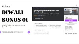  Diwali Bonus: Free "Revit Architecture for Beginners" Course | Get Certified Now! 