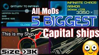 Event horizon 5 Biggest Capital Ships in All mods. Size - 3000 . #eventhorizon event horizon game