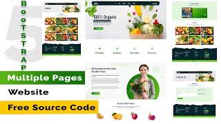 Multiple Pages Website using HTML CSS JavaScript & Bootstrap 5 | Responsive Multipage Website Design