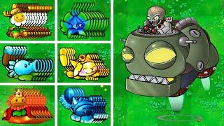 PVZ 1 Hybrid Challenge - 100 All Homing Hybrid Plants Vs Edgar II  - Who Will Win?