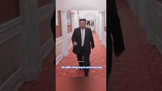 He walks a long way to work every day   #kimjongun #northkorea #shorts