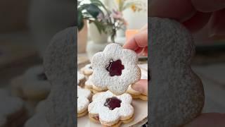 Easy Linzer Cookie#easyrecipe #baking #cookiesrecipe #shorts #ytshorts #youtubeshorts #cookiescake