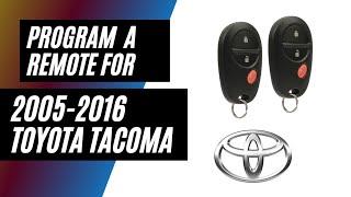 How to Program a Remote Key Fob for Toyota Tacoma 2005-2016